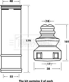 Borg & Beck BPK7004 - Kit parapolvere, Ammortizzatore autozon.pro