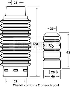 Borg & Beck BPK7029 - Kit parapolvere, Ammortizzatore autozon.pro