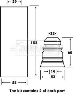 Borg & Beck BPK7107 - Kit parapolvere, Ammortizzatore autozon.pro