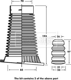 Borg & Beck BPK7115 - Kit parapolvere, Ammortizzatore autozon.pro