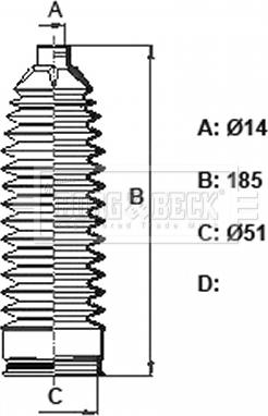 Borg & Beck BSG3445 - Kit soffietto, Sterzo autozon.pro