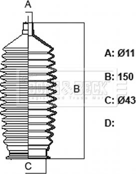 Borg & Beck BSG3463 - Kit soffietto, Sterzo autozon.pro