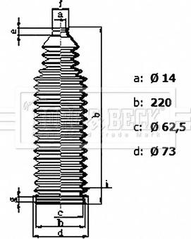 Borg & Beck BSG3485 - Kit soffietto, Sterzo autozon.pro