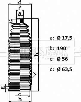 Borg & Beck BSG3486 - Kit soffietto, Sterzo autozon.pro