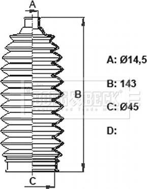 Borg & Beck BSG3437 - Kit soffietto, Sterzo autozon.pro