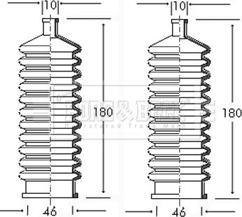 Borg & Beck BSG3008 - Kit soffietto, Sterzo autozon.pro