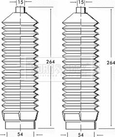 Borg & Beck BSG3178 - Kit soffietto, Sterzo autozon.pro