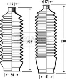 Borg & Beck BSG3343 - Kit soffietto, Sterzo autozon.pro