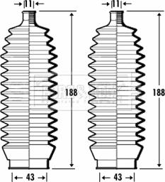 Borg & Beck BSG3342 - Kit soffietto, Sterzo autozon.pro