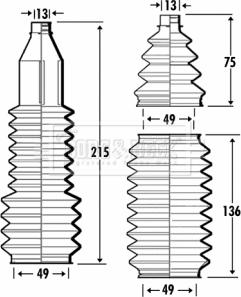 Borg & Beck BSG3367 - Kit soffietto, Sterzo autozon.pro