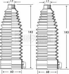 Borg & Beck BSG3247 - Kit soffietto, Sterzo autozon.pro