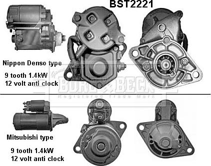 Borg & Beck BST2221 - Motorino d'avviamento autozon.pro