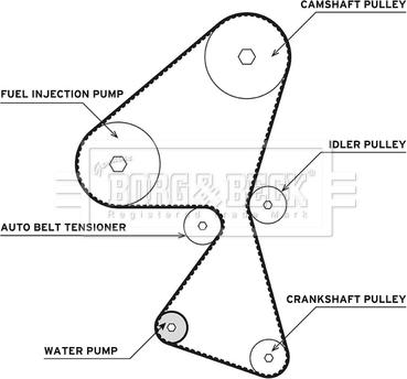 Borg & Beck BTW1002 - Pompa acqua + Kit cinghie dentate autozon.pro