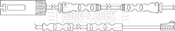 Borg & Beck BWL3096 - Contatto segnalazione, Usura past. freno / mat. d'attrito autozon.pro