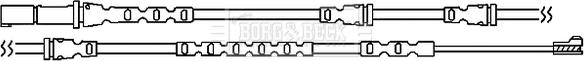 Borg & Beck BWL3090 - Contatto segnalazione, Usura past. freno / mat. d'attrito autozon.pro