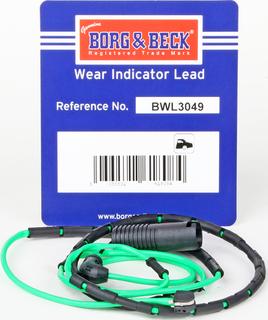 Borg & Beck BWL3049 - Contatto segnalazione, Usura past. freno / mat. d'attrito autozon.pro