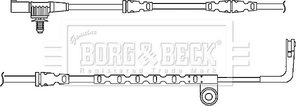 Borg & Beck BWL3040 - Contatto segnalazione, Usura past. freno / mat. d'attrito autozon.pro