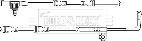 Borg & Beck BWL3041 - Contatto segnalazione, Usura past. freno / mat. d'attrito autozon.pro