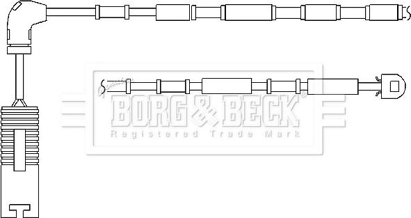 Borg & Beck BWL3048 - Contatto segnalazione, Usura past. freno / mat. d'attrito autozon.pro