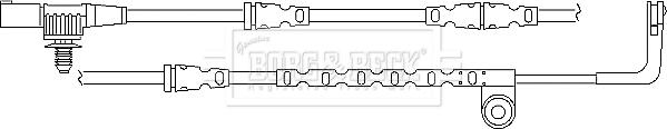 Borg & Beck BWL3042 - Contatto segnalazione, Usura past. freno / mat. d'attrito autozon.pro