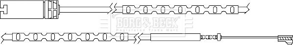 Borg & Beck BWL3055 - Contatto segnalazione, Usura past. freno / mat. d'attrito autozon.pro