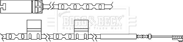 Borg & Beck BWL3053 - Contatto segnalazione, Usura past. freno / mat. d'attrito autozon.pro