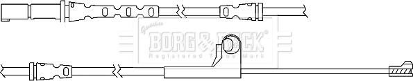 Borg & Beck BWL3065 - Contatto segnalazione, Usura past. freno / mat. d'attrito autozon.pro