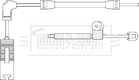 Borg & Beck BWL3009 - Contatto segnalazione, Usura past. freno / mat. d'attrito autozon.pro