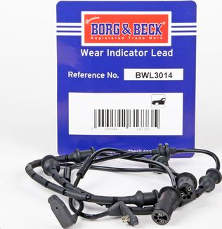 Borg & Beck BWL3014 - Contatto segnalazione, Usura past. freno / mat. d'attrito autozon.pro