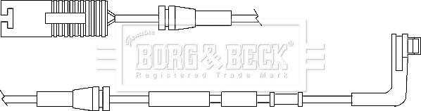 Borg & Beck BWL3015 - Contatto segnalazione, Usura past. freno / mat. d'attrito autozon.pro