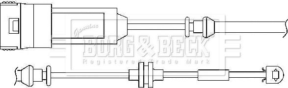 Borg & Beck BWL3016 - Contatto segnalazione, Usura past. freno / mat. d'attrito autozon.pro