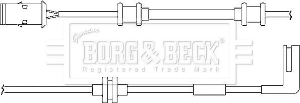 Borg & Beck BWL3013 - Contatto segnalazione, Usura past. freno / mat. d'attrito autozon.pro