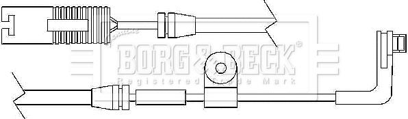 Borg & Beck BWL3017 - Contatto segnalazione, Usura past. freno / mat. d'attrito autozon.pro