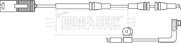 Borg & Beck BWL3030 - Contatto segnalazione, Usura past. freno / mat. d'attrito autozon.pro