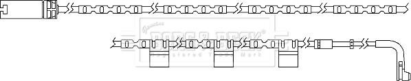 Borg & Beck BWL3038 - Contatto segnalazione, Usura past. freno / mat. d'attrito autozon.pro