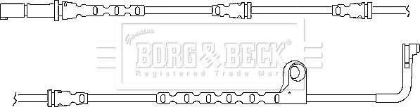 Borg & Beck BWL3033 - Contatto segnalazione, Usura past. freno / mat. d'attrito autozon.pro