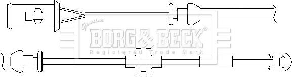 Borg & Beck BWL3024 - Contatto segnalazione, Usura past. freno / mat. d'attrito autozon.pro