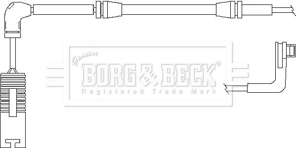 Borg & Beck BWL3025 - Contatto segnalazione, Usura past. freno / mat. d'attrito autozon.pro