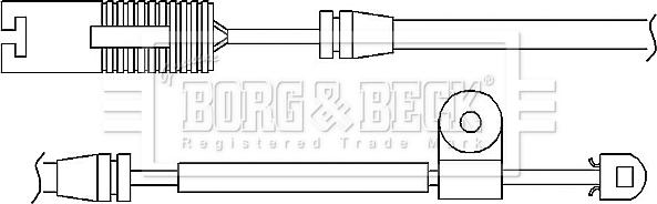 Borg & Beck BWL3027 - Contatto segnalazione, Usura past. freno / mat. d'attrito autozon.pro