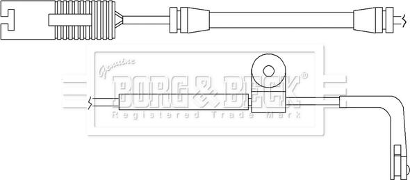 Borg & Beck BWL3071 - Contatto segnalazione, Usura past. freno / mat. d'attrito autozon.pro