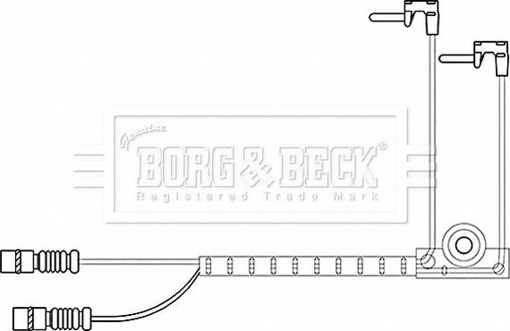 Borg & Beck BWL3197 - Contatto segnalazione, Usura past. freno / mat. d'attrito autozon.pro