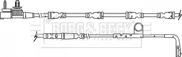 Borg & Beck BWL3149 - Contatto segnalazione, Usura past. freno / mat. d'attrito autozon.pro