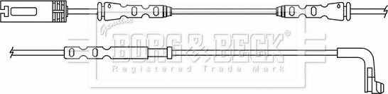 Borg & Beck BWL3158 - Contatto segnalazione, Usura past. freno / mat. d'attrito autozon.pro