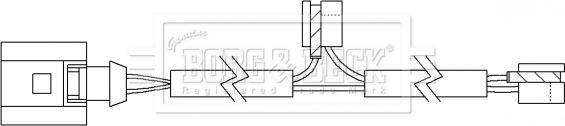 Borg & Beck BWL3153 - Contatto segnalazione, Usura past. freno / mat. d'attrito autozon.pro