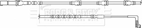 Borg & Beck BWL3157 - Contatto segnalazione, Usura past. freno / mat. d'attrito autozon.pro