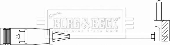 Borg & Beck BWL3165 - Contatto segnalazione, Usura past. freno / mat. d'attrito autozon.pro