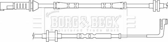 Borg & Beck BWL3160 - Contatto segnalazione, Usura past. freno / mat. d'attrito autozon.pro