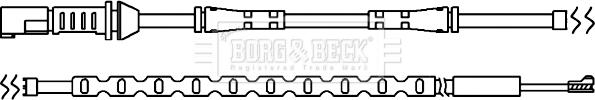 Borg & Beck BWL3102 - Contatto segnalazione, Usura past. freno / mat. d'attrito autozon.pro