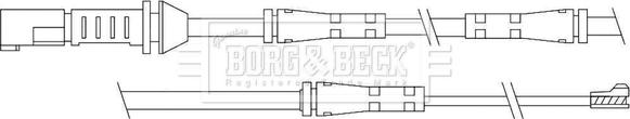 Borg & Beck BWL3110 - Contatto segnalazione, Usura past. freno / mat. d'attrito autozon.pro