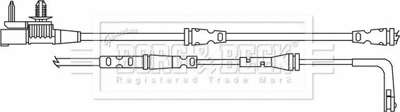 Borg & Beck BWL3184 - Contatto segnalazione, Usura past. freno / mat. d'attrito autozon.pro